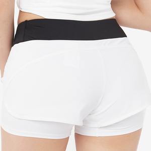 Shorts Deportivos para Mujer, Cintura Elástica, Transpirables, Bordados, de Doble Capa, para Fitness al Aire Libre - Product Image 5