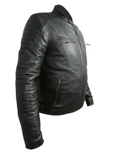 แจ็คเก็ตหนังคุณภาพพรีเมียมสุดฮิตสำหรับฤดูใบไม้ร่วง  แบบสวมใส่สบาย ระบายอากาศได้ดี  ตกแต่งด้วยผ้าควิลท์ที่ไหล่  เหมาะสำหรับขี่มอเตอร์ไซค์และกิจกรรมกลางแจ้ง - Product Image 3