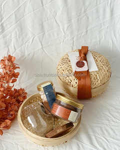 Cesta de Almacenamiento Multiusos Sisu Handicraft, Hecha a Mano, de Bambú Verde y Rojo Natural, Ecológica y Segura para Alimentos - Product Image 3