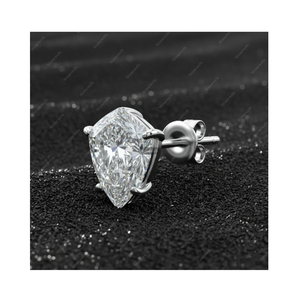 Cadeaux de Noël, diamant de laboratoire certifié GIA IGI, 3,0 ct, boucles d'oreilles clous en argent sterling 925 plaqué or fin, pour lui et elle - Product Image 1