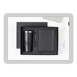 Custom Business Promotional <b>Gift</b> <b>Set</b> PU Leather Diary Pen Coffee Tumbler Embossed Printing Customized Color for Graduation Back - Product Image 1