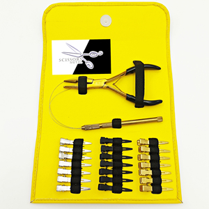 Kit d'outils étanche à maintien robuste en acier inoxydable pour l'installation de micro-boucles par fusion, comprenant des pinces, des clips de sectionnement et un kit d'aiguilles et de fils - Product Image 1