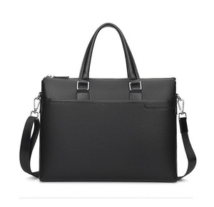 IStapromo Gifts Men's <b>leather</b> <b>briefcase</b>, classic business handbag, zipper closure, durable single shoulder crossbody bag - Product Image 5