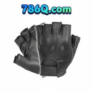 Conduite Premium (1/2 Doigt) Gants en cuir de doigt coupés à la main de moto du Pakistan Gants de conduite pour hommes - Product Image 1