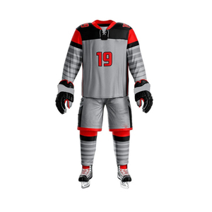 Jersey de Hockey sobre Hielo Personalizable, Transpirable, de Poliéster, con Cuello en V, Impresión Sublimada, Jersey de Poliéster que Absorbe la Humedad - Product Image 1