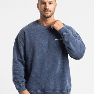 Sweat-shirt à épaules tombantes en coton 100% délavé à l'acide pour hommes, vente en gros, sweat-shirt de haute qualité - Product Image 2