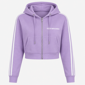 Hoodie court à manches longues pour femme, pull à capuche court, design personnalisé avec service OEM - Product Image 4