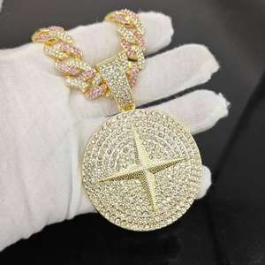 Collier pendentif diamant de qualité supérieure pour hommes et femmes, bijou de luxe, cadeau pour anniversaire de mariage, prix de vente à l'exportation - Product Image 2