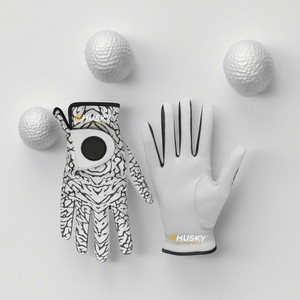 White Microfiber Half Finger Golf Gloves Unisex Non-Slip <b>Hook</b> and Loop Closure Cycling Outdoor Sports Hands Protection - Product Image 4