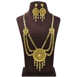 Wholesale 14K18K24K Micron Gold Filled Dubai Style <b>Bridal</b> Long Necklaces Traditional Turkish Design Fashion Jewelry Oro Joyeria - Product Image 1