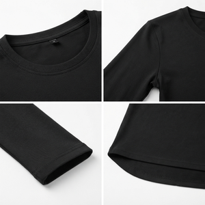Chemises de compression de sport pour femmes de haute qualité à manches longues, respirantes, à séchage rapide, couleur unie, tissu extensible, prix bas, haut de compression - Product Image 3