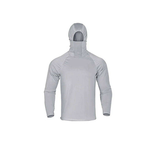 Unisex Long Sleeve Hooded Sun Protection <b>Shirt</b> UPF50+ <b>Polyester</b> Pullover Adult Outdoor Wear - Product Image 3