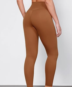 Leggings de yoga taille haute sans couture pour femme, couleur unie, extensibles, respirants, pour l'entraînement sportif - Product Image 5