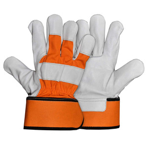 Guantes de Trabajo Canadienses de Primera Calidad PPE, Cuero de Grano de Vaca, Puño de Seguridad Reforzado, 11oz, Sin Silicona - Product Image 1