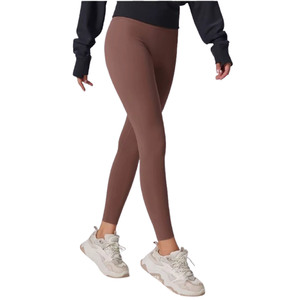 Leggings de Yoga Personalizados al por Mayor para Mujer, Sólidos, Sin Costuras, de Cintura Alta, Control de Abdomen, Secado Rápido, Suaves, para Gimnasio, Entrenamiento, Deportes - Product Image 1