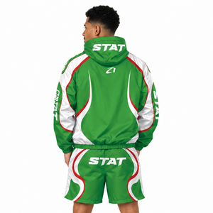 Vente en gros de survêtements de sport coupe-vent personnalisés avec logo, ensembles de vestes coupe-vent en nylon respirant à coupe régulière, sweats à capuche – Fabricants USA - Product Image 2