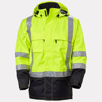 Chaqueta de Trabajo Transpirable de Alta Visibilidad Naranja para Hombre con Franjas Reflectantes, Material Personalizable, Uniforme de Seguridad, Servicio OEM