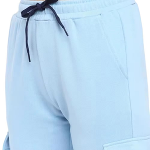 Womens Light Blue Half Zip Sweatshirt And <b>Matching</b> Cargo <b>Joggers</b> <b>Set</b> Premium Athletic Loungewear Two Piece Utility Outfit - Product Image 6