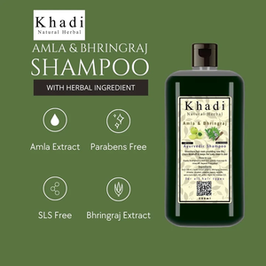 Shampoo aux herbes amla et bhringraj, formule naturelle pour hommes et femmes, conçu pour renforcer, nourrir et favoriser des cheveux sains 500 - Product Image 2