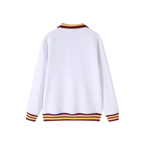 Sweat-shirt décontracté d'hiver en polaire écologique blanc à col zippé personnalisé pour la Fraternité de l'Université Bethune-Cookman, idéal pour la fabrication OEM - Product Image 2