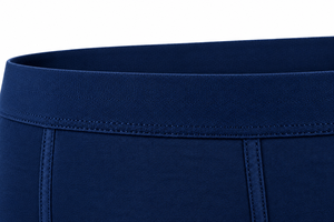 Calzoncillos bóxer de punto para hombre, azul marino, de tiro medio, lisos y cómodos - Product Image 4
