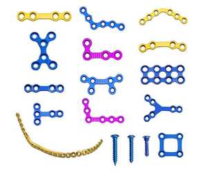 Kit d'instruments de chirurgie orthopédique et maxillo-faciale OEM comprenant des plaques et des instruments en titane médical maxillo-facial par Dentavex - Product Image 1