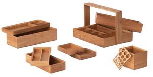 Boîte à crayons en bambou à 5 couches Accessoires de bureau pour organisateur de maison pour le bureau - Product Image 2