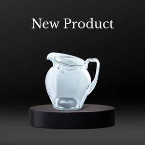 Pichet à eau en plastique transparent acrylique sans BPA de 1200ml avec couvercle - Product Image 5