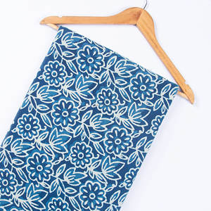 Orgánico 120gsm ligero ecológico Floral Dabu mano bloque impreso tela de algodón peinado tejido textil para el hogar cortina - Product Image 4