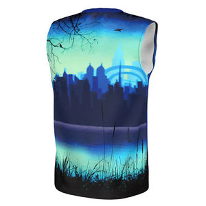 Camiseta de gimnasio sin mangas unisex, ropa informal de entrenamiento transpirable con logotipo personalizado y patrón de impresión único - Product Image 2