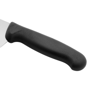 Cuchillos Santoku Negros con Mango Contorneado, Hojas Plateadas con Diseño de Hoyuelos y Borde Liso para Cortar Verduras, Picar y Preparar Alimentos - Product Image 3