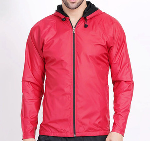 OEM Custom <b>Men</b>’s <b>Lightweight</b> High Quality Hooded Windbreaker <b>Jacket</b> – Waterproof, Breathable, Zip-Up Sports Outerwear <b>Jacket</b> - Product Image 1