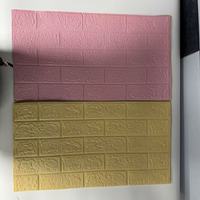 Autocollant mural en mousse PVC 3D, effet brique géométrique moderne, ignifuge et imperméable, pour salon et usage domestique, fabriqué en Chine