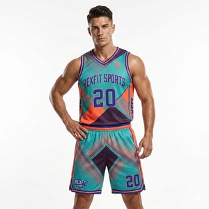 REXFIT SPORTS Lightweight <b>Athletic</b> Jersey Shorts Set Sleeveless Sportswear Uniform Teamwear Lightweight Breathable Supplier - Product Image 6