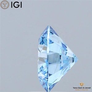 Diamant de laboratoire CVD, couleur bleu vif fantaisie, clarté VVS2, 8,16 mm avec certificat IGI, taille ronde, 1,00 carat pour bague personnalisée - Product Image 3