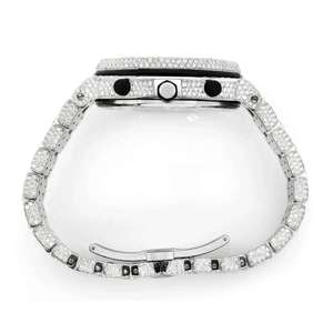 นาฬิกาดิจิตอลเพชรหรูหราสุดฮิต สายขนาด 20 มม. สไตล์ธุรกิจและเรโทร สำหรับผู้ชาย ผู้หญิง และทุกเพศ - Product Image 2