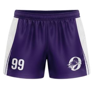 Conjunto de Uniforme de Balonmano Bicolor Morado y Blanco para Hombre, Jersey Deportivo de Poliéster, Pantalones Cortos, Ropa Deportiva para Equipo, Entrenamiento y Partido - Product Image 3