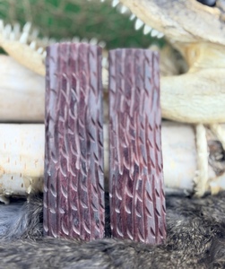 Balance rectangulaire en os blanc écologique avec poignée |   Plaques d'os naturelles pour la fabrication de couteaux, la sculpture, les boutons et le travail du cuir |   Polie - Product Image 3