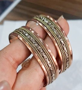 3 Metal Mix Twisted Heart Romantic Silver Plated Cuff <b>Bangles</b> - Product Image 1