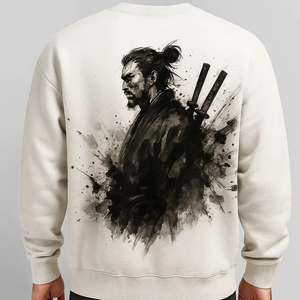 Sudadera de cuello redondo con diseño estampado de alto gramaje, casual, oversize, con hombros caídos, transpirable y de secado rápido para invierno. - Product Image 1