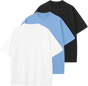 Camisetas de Algodón para Hombre, Talla Grande, Unisex, Manga Corta, Cuello Redondo, Holgadas, Básicas, Deportivas, Lisas - Product Image 5