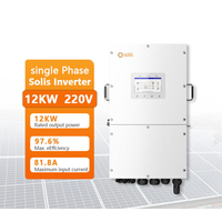 Système complet de stockage d'énergie solaire Solis 12 kW, onduleur hybride monophasé basse tension, batterie 15 kWh