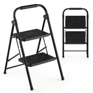 2-<b>Step</b> Ladder with Wide Anti-Slip Pedal Durable Household Accessory - Product Image 3