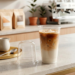 QUANG QUAN Disposable Single Wall PP <b>Plastic</b> Hanoi 12/16/24oz 95mm Diameter Transparent <b>Cups</b> for Coffee Milk Tea Hot/Cold - Product Image 3