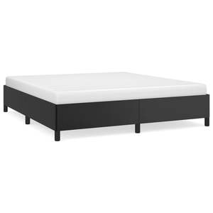 Cadre de lit en bois en similicuir noir 76 "x 79.9" King cadre de lit en bois en similicuir 76 "x 79.9" matelas cadre de lit en bois en similicuir King - Product Image 2