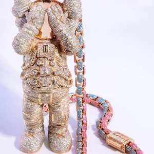 Joyería Hip Hop Personalizada, Colgante de Moissanita VVS Color D con Incrustaciones de Diamantes, Plata de Ley 925, Colgante con Letra, Logotipo o Nombre - Product Image 1