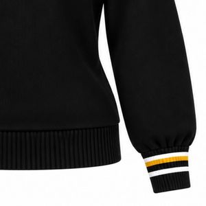 Pull en tricot à col en V pour femme, design personnalisé avec lettres, manches longues, broderie, polyester/coton épais, col et poignets contrastés - Product Image 6