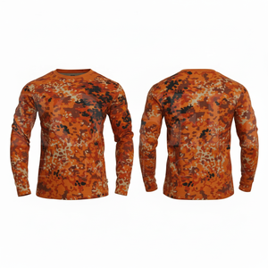 Chemise de compression à manches longues à motif camouflage personnalisé pour l'entraînement sportif pour hommes, légère, respirante, pour activités de plein air - Product Image 4