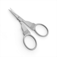 Ciseaux à cuticules fantaisie brodés, pour soins des ongles, en acier inoxydable, lame tranchante, pointe droite, motif imprimé