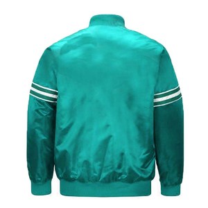 Blouson universitaire d'hiver personnalisé en satin pour homme, style baseball, avec boutons-pression, vêtements de sport, fabricant OEM ODM en gros, motifs Paisley Léopard - Product Image 2